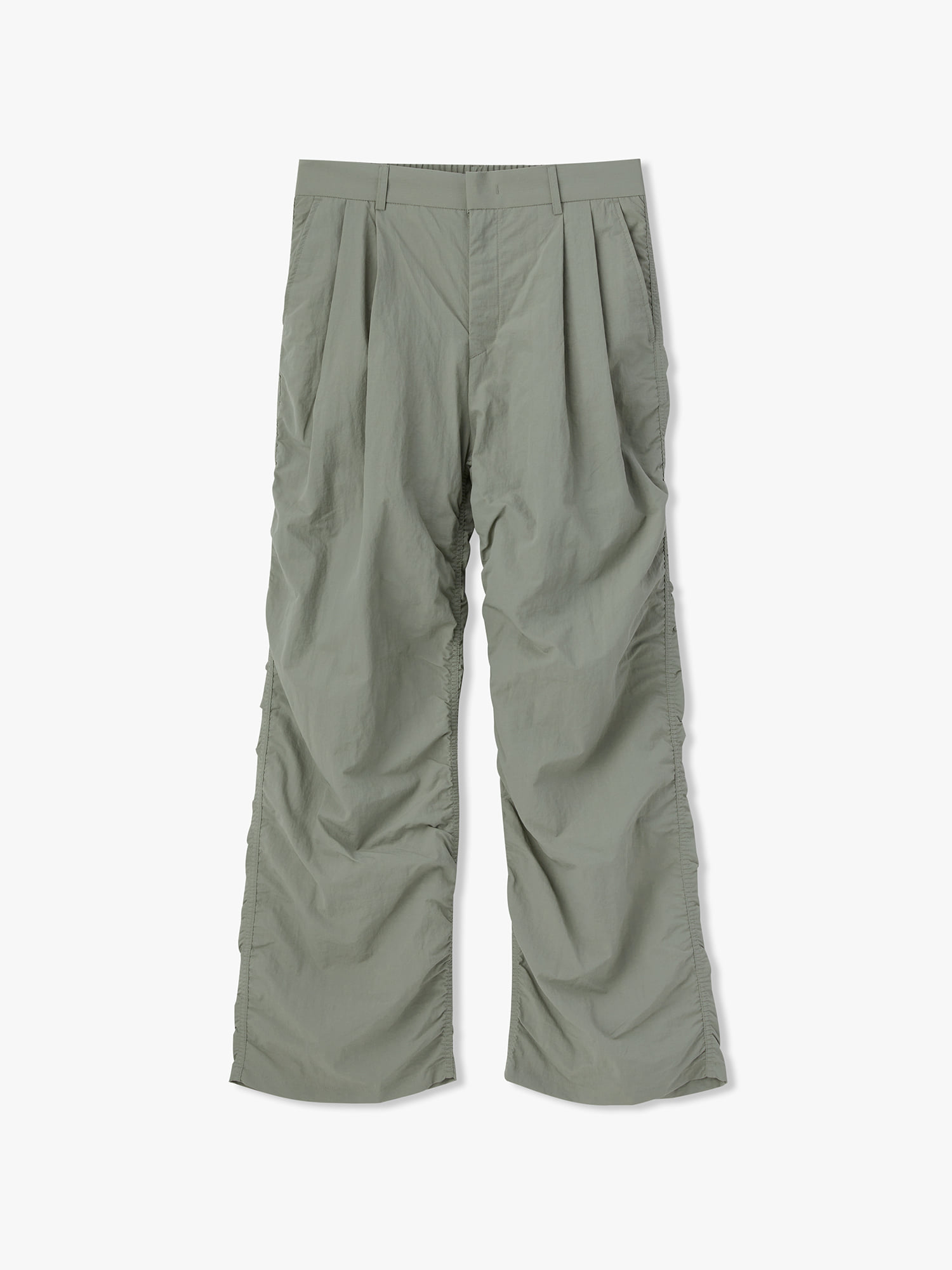 Wind Nylon Shirring Pants (Light Khaki)