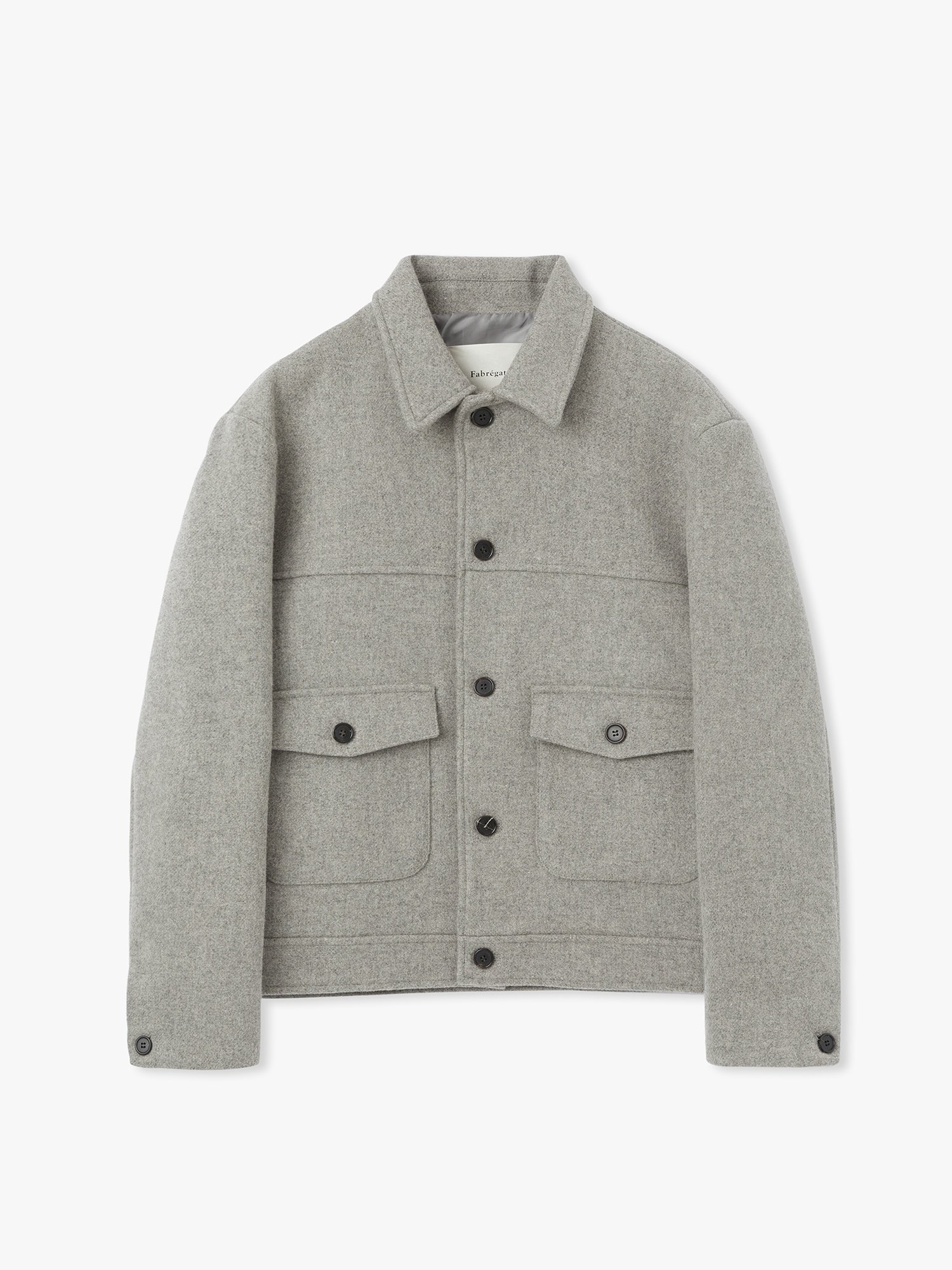 Brighten Wool Out Pocket Jacket (Melange Grey)