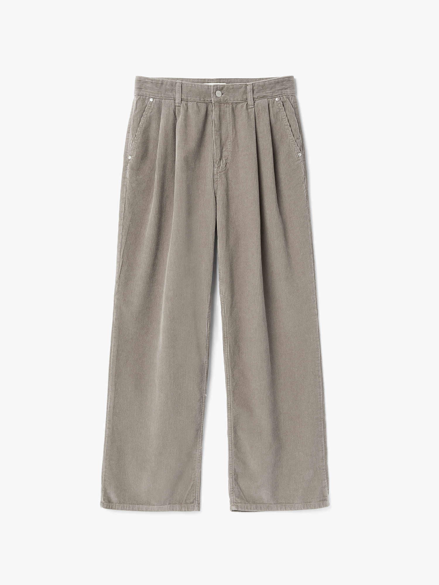 8W Corduroy Two-Tuck Pants (Olive Khaki)