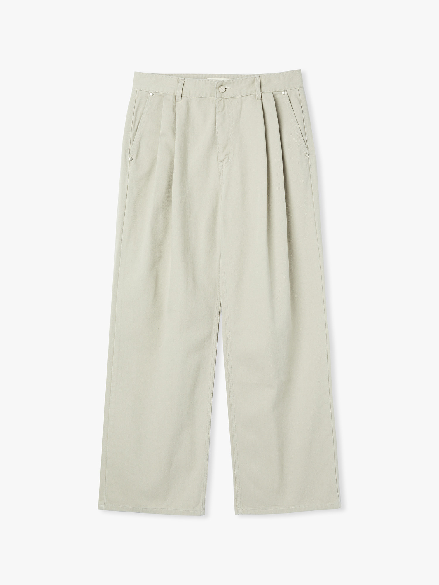 French Two Tuck Chino Pants (Warm Gray)