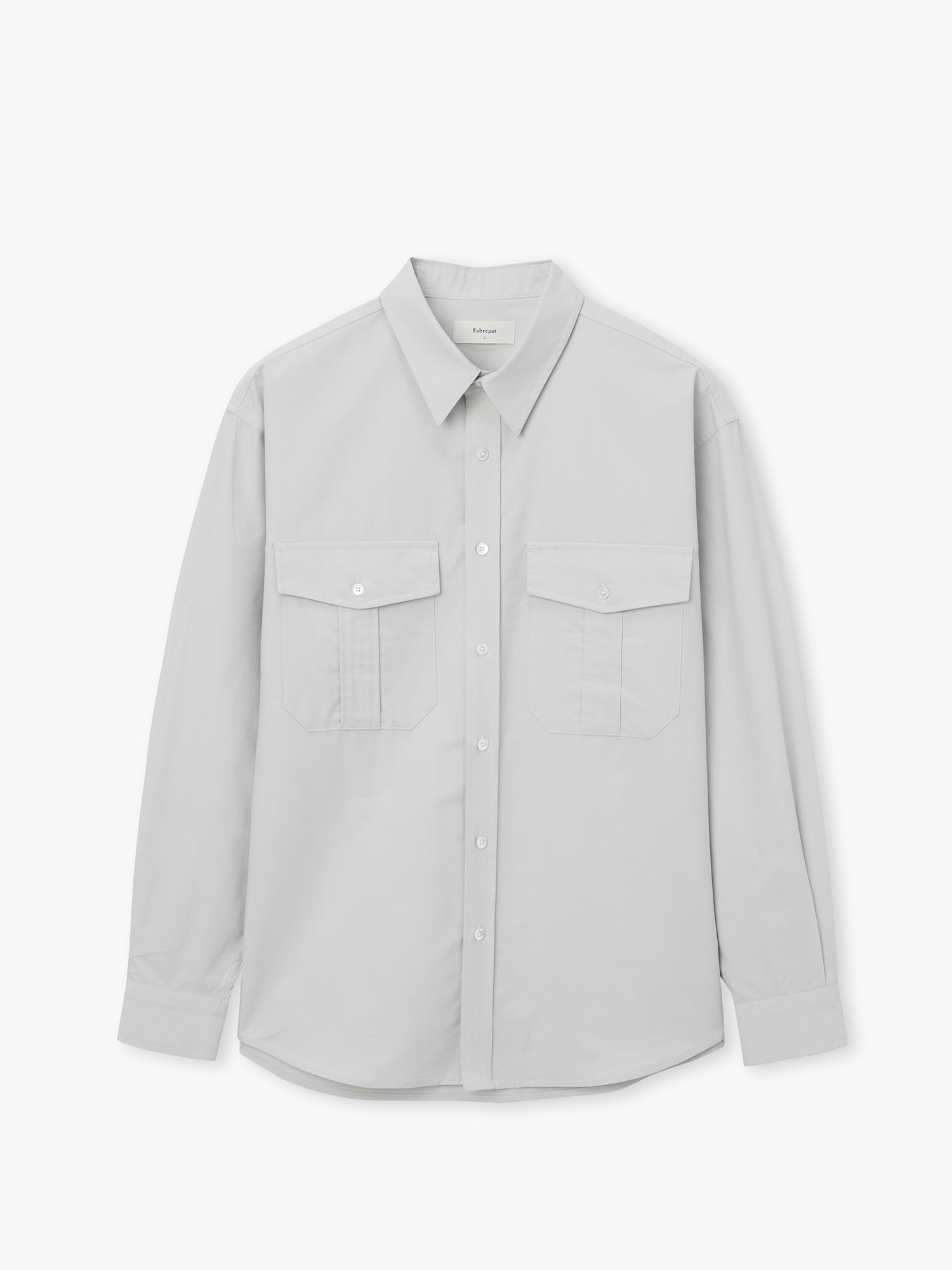 [derek] Military Two Pocket Shirts (Dove Gray)