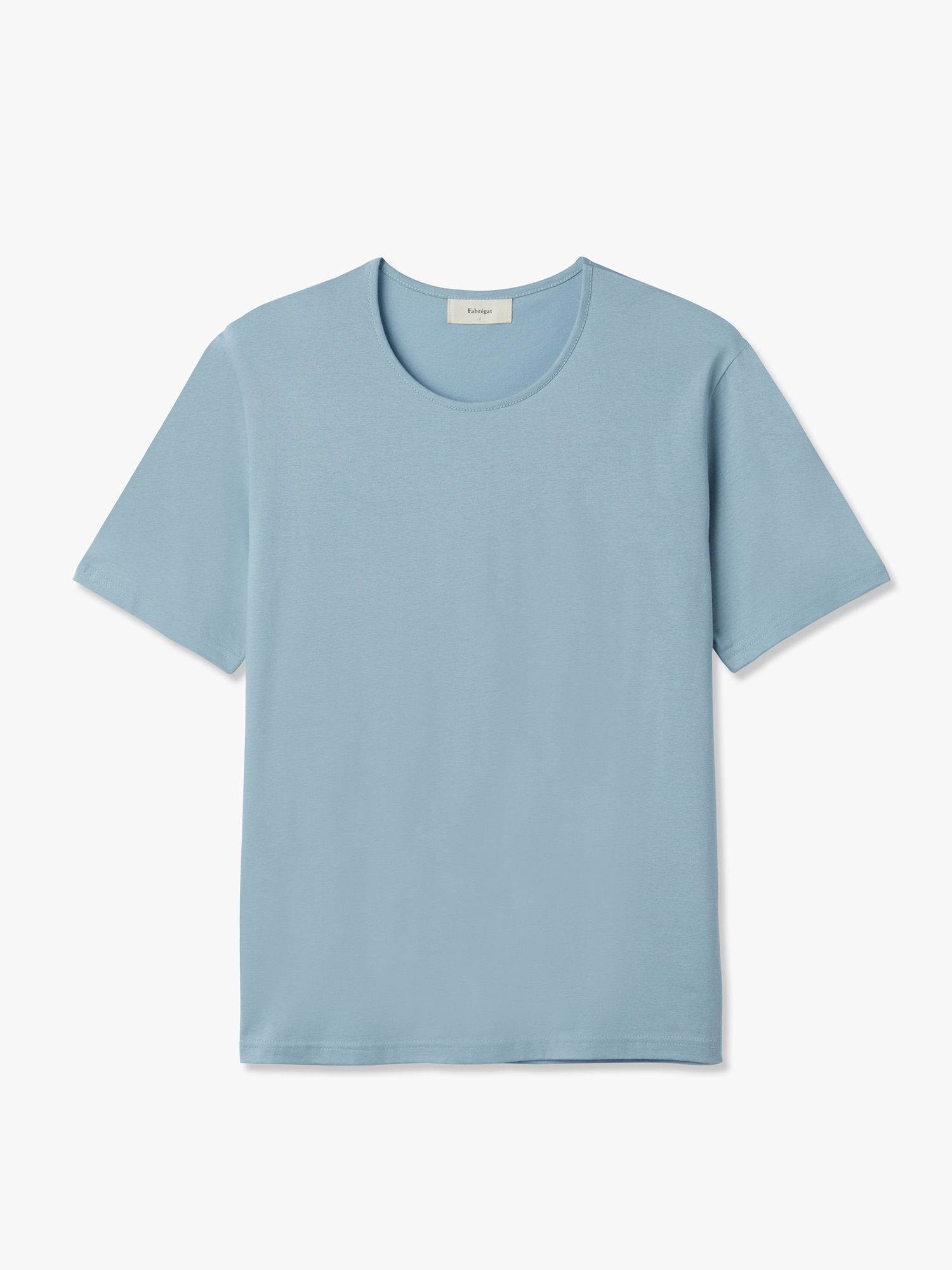 U-Neck Sapphire Silket T-Shirts (Sky Blue)