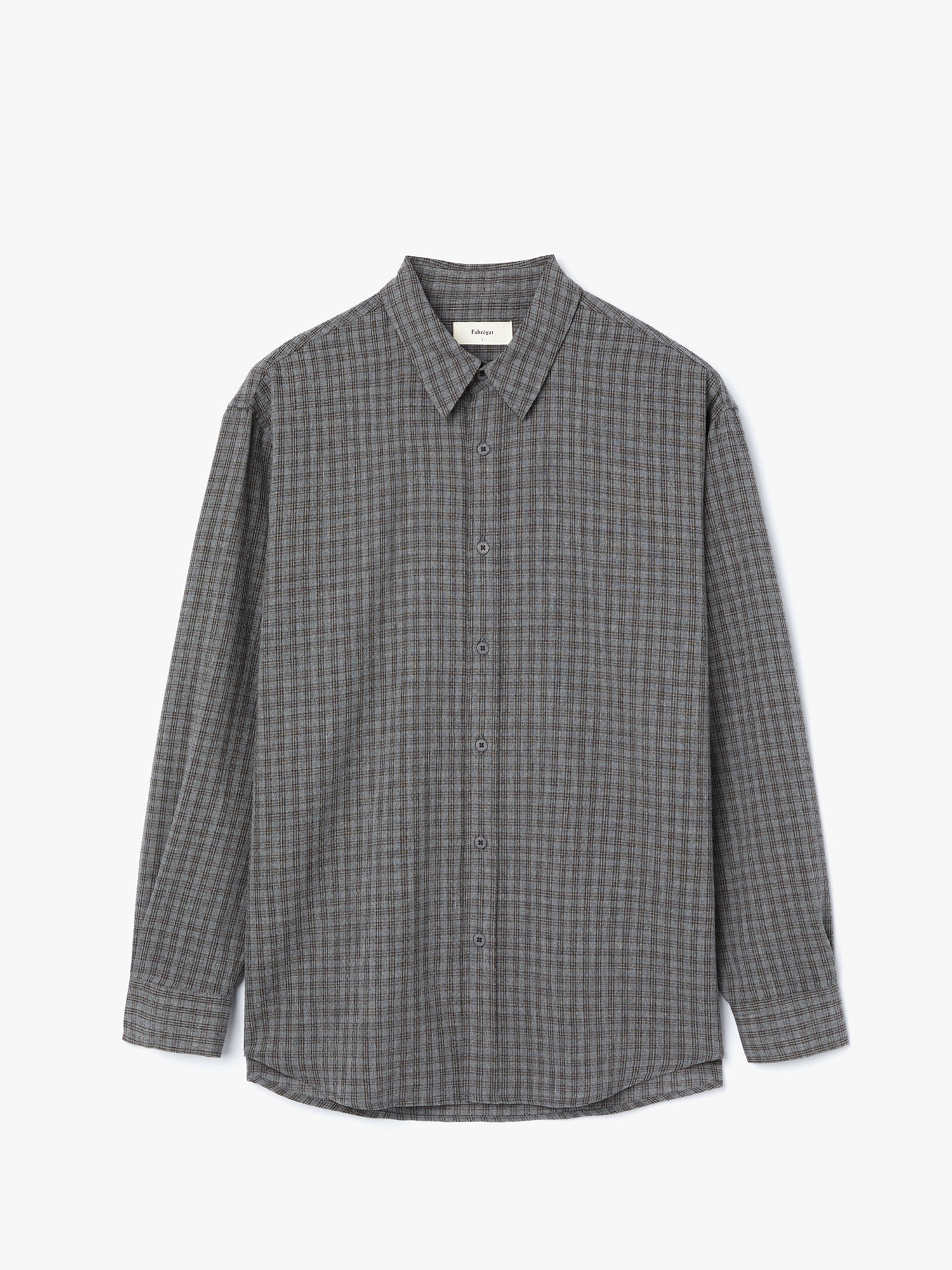 Louis Over Check Shirts (Mint gray)